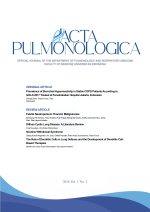 					View Vol. 1 No. 2 (2026): Acta Pulmonologica
				